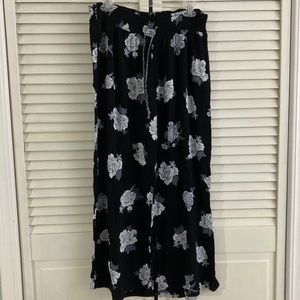 Wide leg lightweight drawstring pants XL 15/17